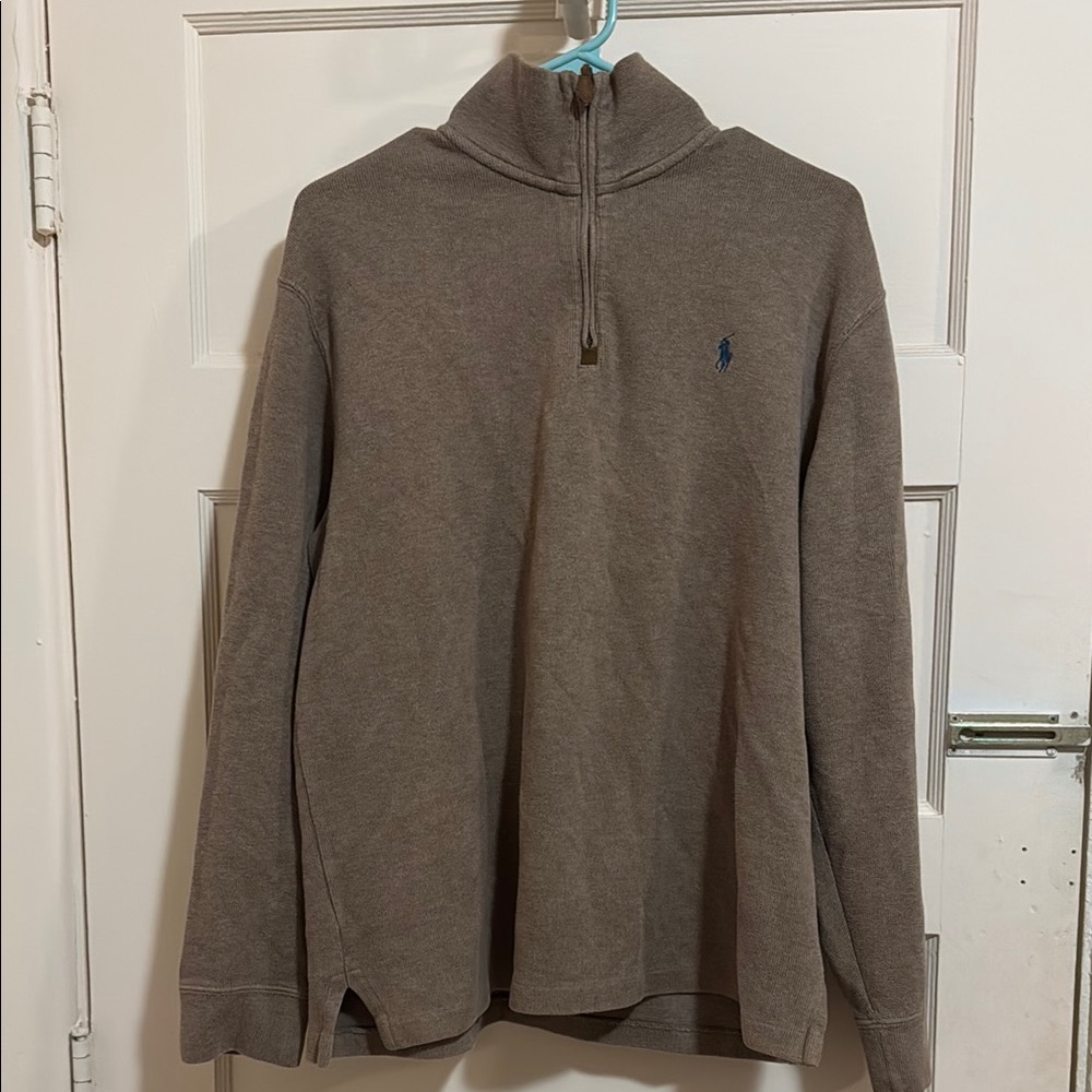 Brown Polo Quarter-Zip Pullover - image 2